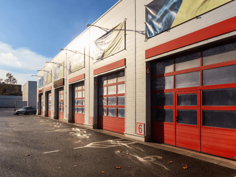 An image of a commercial garage door after undergoing services from Proffitt's Garage Door Repair and Install in TN.